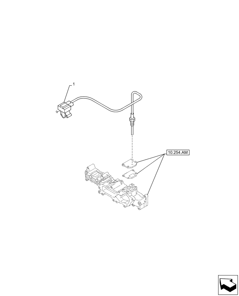 Схема запчастей Case AQ-4HK1XASS01 - (55.014.AF) - INLET MANIFOLD, SENSOR (55) - ELECTRICAL SYSTEMS