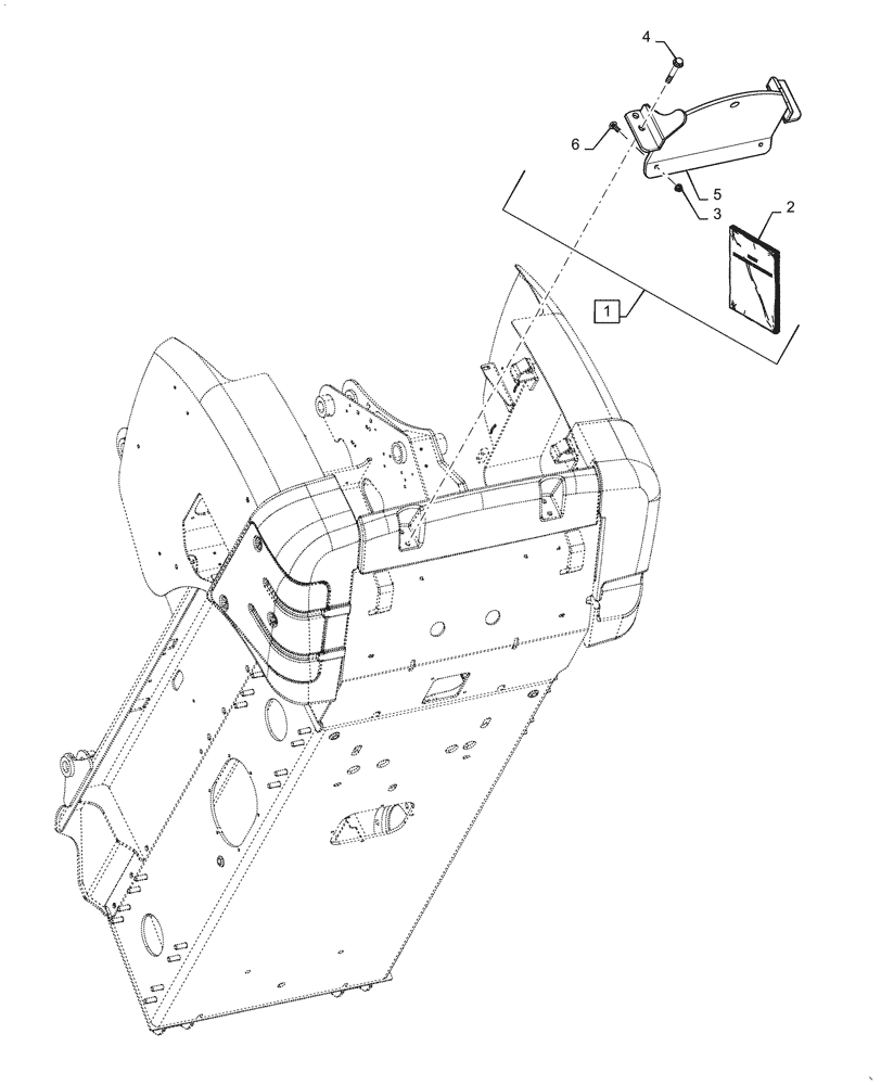 Схема запчастей Case SR270 - (88.100.37) - DIA KIT, DRAW BAR ATTACHMENT (88) - ACCESSORIES