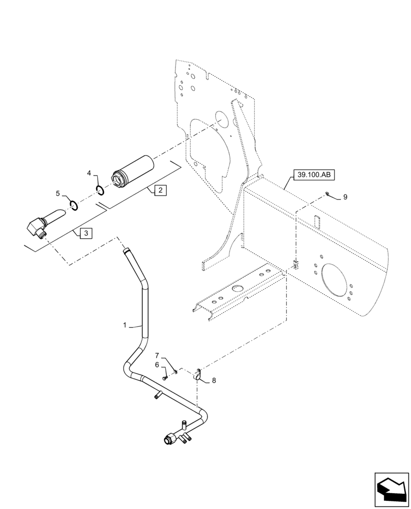 Схема запчастей Case SR175 - (35.100.BG) - HYDRAULIC SUPPLY PLUMBING (SR175, SR200, TR270) (35) - HYDRAULIC SYSTEMS