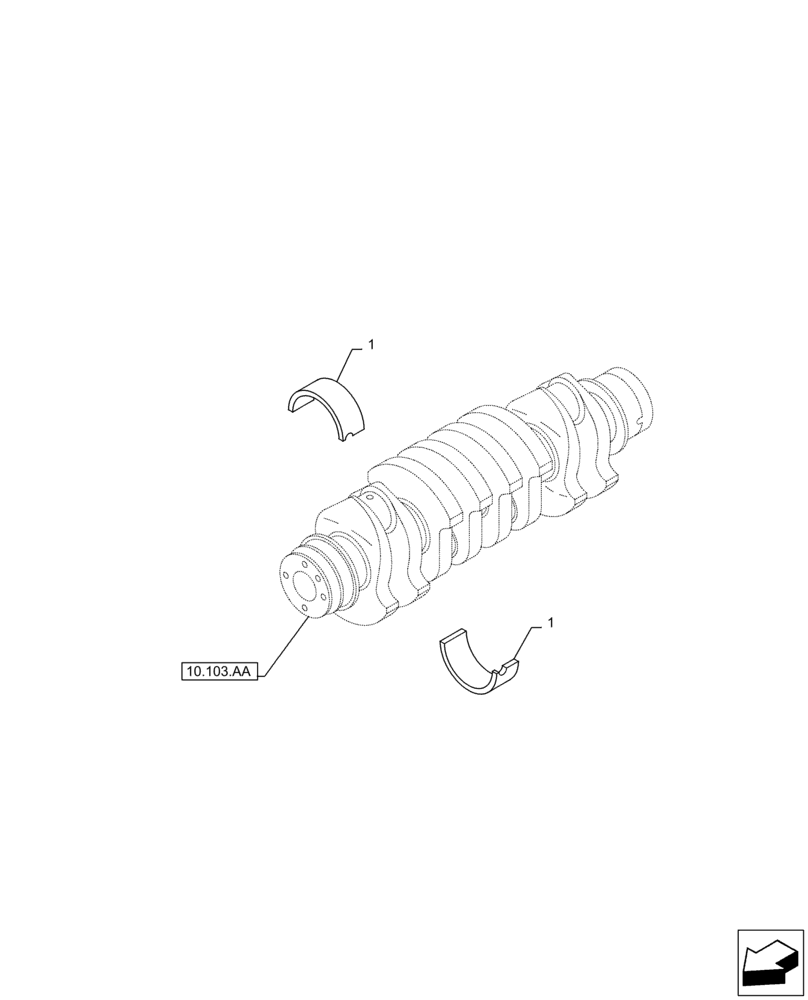 Схема запчастей Case AQ-4HK1XASS01 - (10.105.AC) - CONNECTING ROD, BEARING (10) - ENGINE