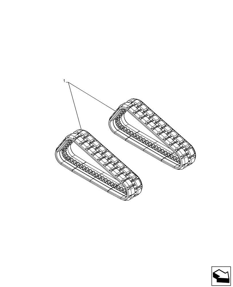 Схема запчастей Case TR310 - (48.100.AE) - TRACK ASSY, BELT (48) - TRACKS & TRACK SUSPENSION