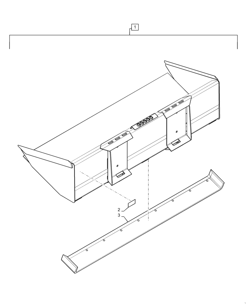 Схема запчастей Case TR340 - (82.300.050[01]) - 84" BUCKET, EXTENDED LOW PROFILE, GRAY (82) - FRONT LOADER & BUCKET