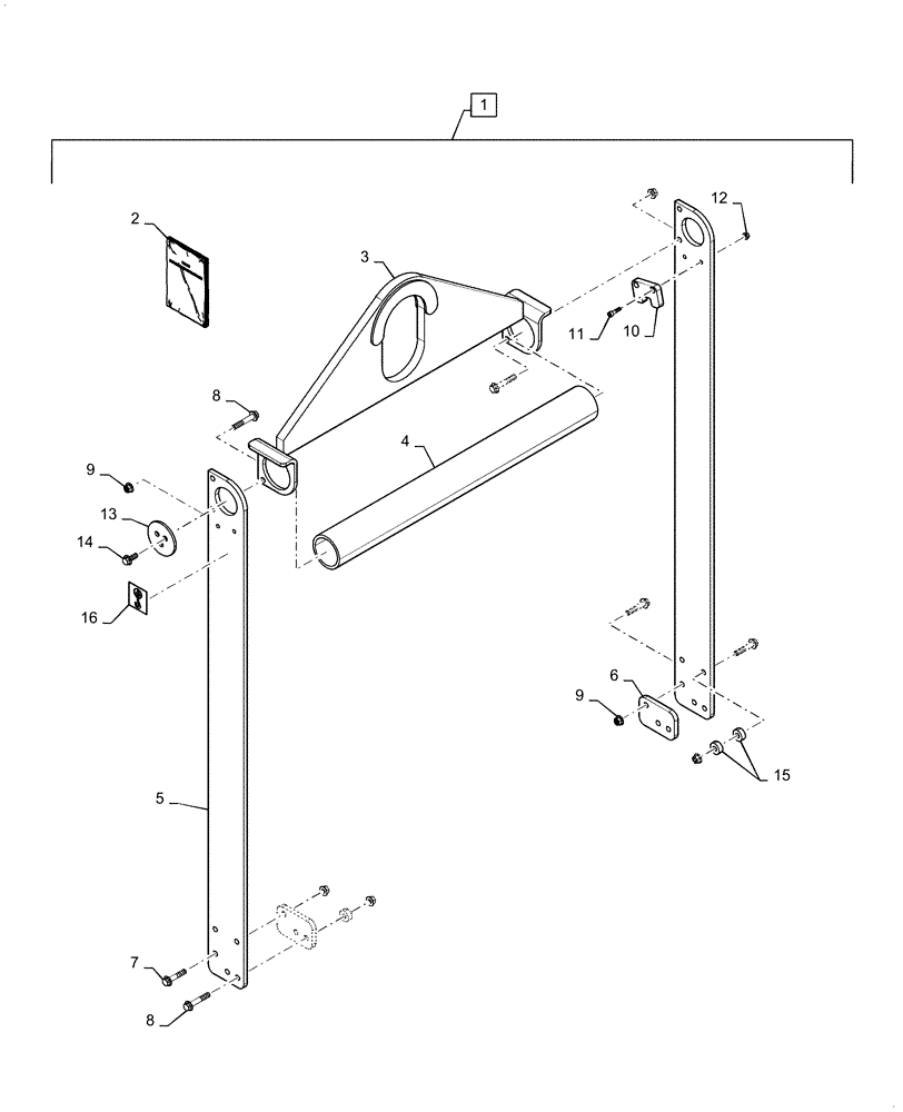 Схема запчастей Case SR270 - (88.100.39[10]) - DIA KIT, SINGLE POINT LIFT HOOK (88) - ACCESSORIES