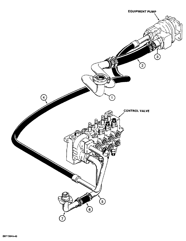 Схема запчастей Case 1550 - (1-18) - PICTORIAL INDEX, BASIC EQUIPMENT HYDRAULICS - SUPPLY AND RETURN (00) - PICTORIAL INDEX