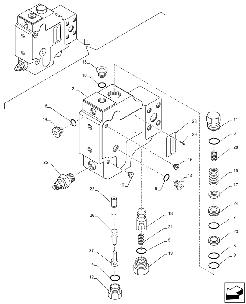 Схема запчастей Case CX210D LC - (35.737.AY[02]) - VAR - 481064, 461585 - ARM, CYLINDER, SAFETY VALVE, COMPONENTS (35) - HYDRAULIC SYSTEMS