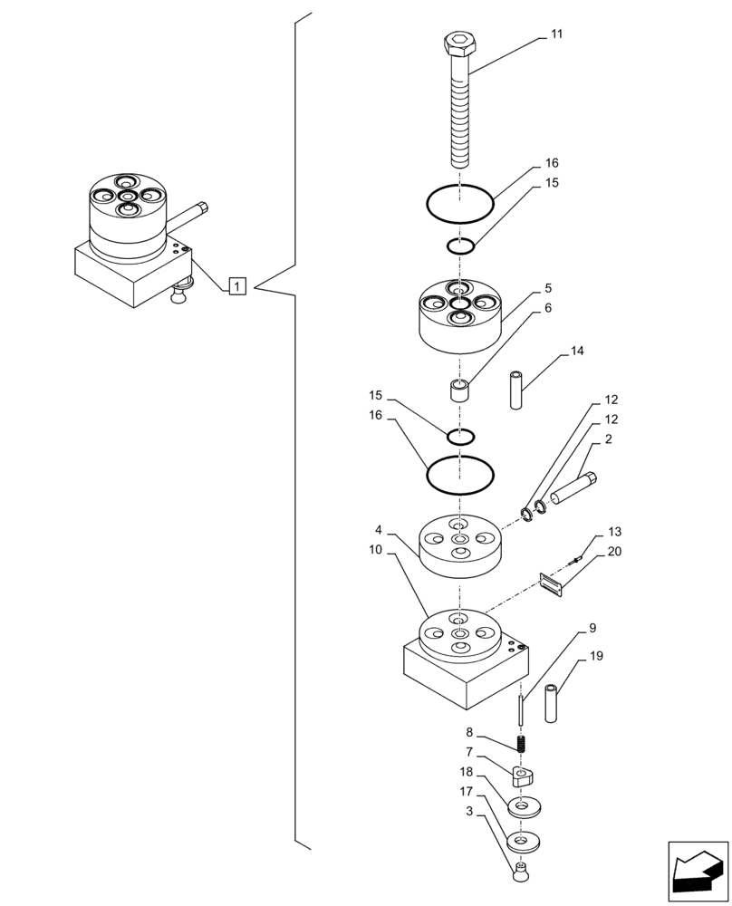 Схема запчастей Case CX350D LC - (35.359.AW) - VAR - 461558 - VALVE, SELECTOR, CONTROL PATTERN SELECTION (35) - HYDRAULIC SYSTEMS