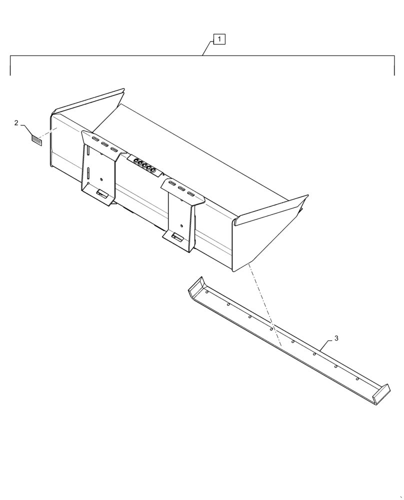 Схема запчастей Case SV340 - (82.300.040[02]) - 78" BUCKET, EXTENDED LOW PROFILE, GRAY (82) - FRONT LOADER & BUCKET