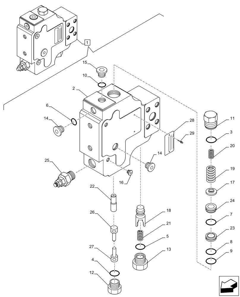 Схема запчастей Case CX210D LC LR - (35.736.AG[02]) - VAR - 481064, 461585 - BOOM, LIFT CYLINDER, SAFETY VALVE, COMPONENTS (35) - HYDRAULIC SYSTEMS