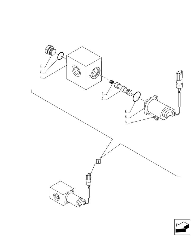 Схема запчастей Case CX350D LC - (35.352.AW) - VAR - 461568 - LOCKOUT SOLENOID VALVE, FREE SWING (35) - HYDRAULIC SYSTEMS