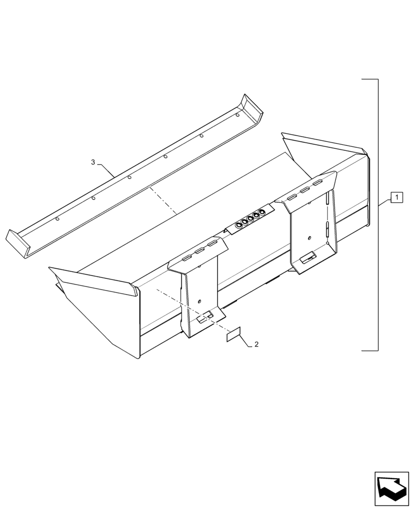 Схема запчастей Case SV185 - (82.300.AN[14]) - BUCKET, 72", LOW PROFILE, GRAY (82) - FRONT LOADER & BUCKET