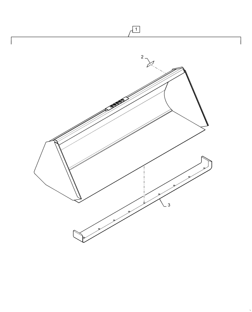 Схема запчастей Case TR310 - (82.300.AN[27]) - BUCKET, 84", LIGHT MATERIAL, GRAY (82) - FRONT LOADER & BUCKET