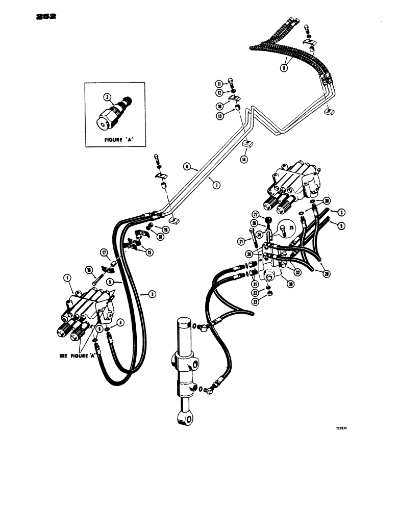 Схема запчастей Case 450 - (252) - LOADER OPTIONAL HYDRAULICS (07) - HYDRAULIC SYSTEM