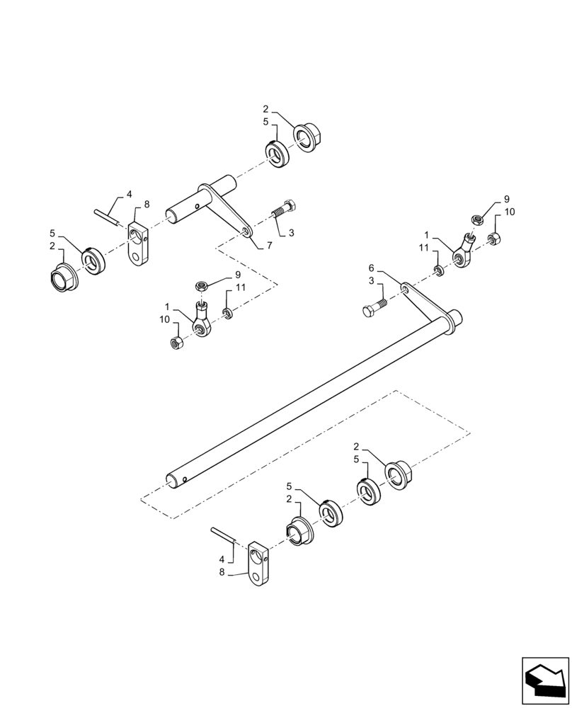 Схема запчастей Case SR175 - (29.200.AM[01]) - HAND CONTROL INTERLINK (29) - HYDROSTATIC DRIVE