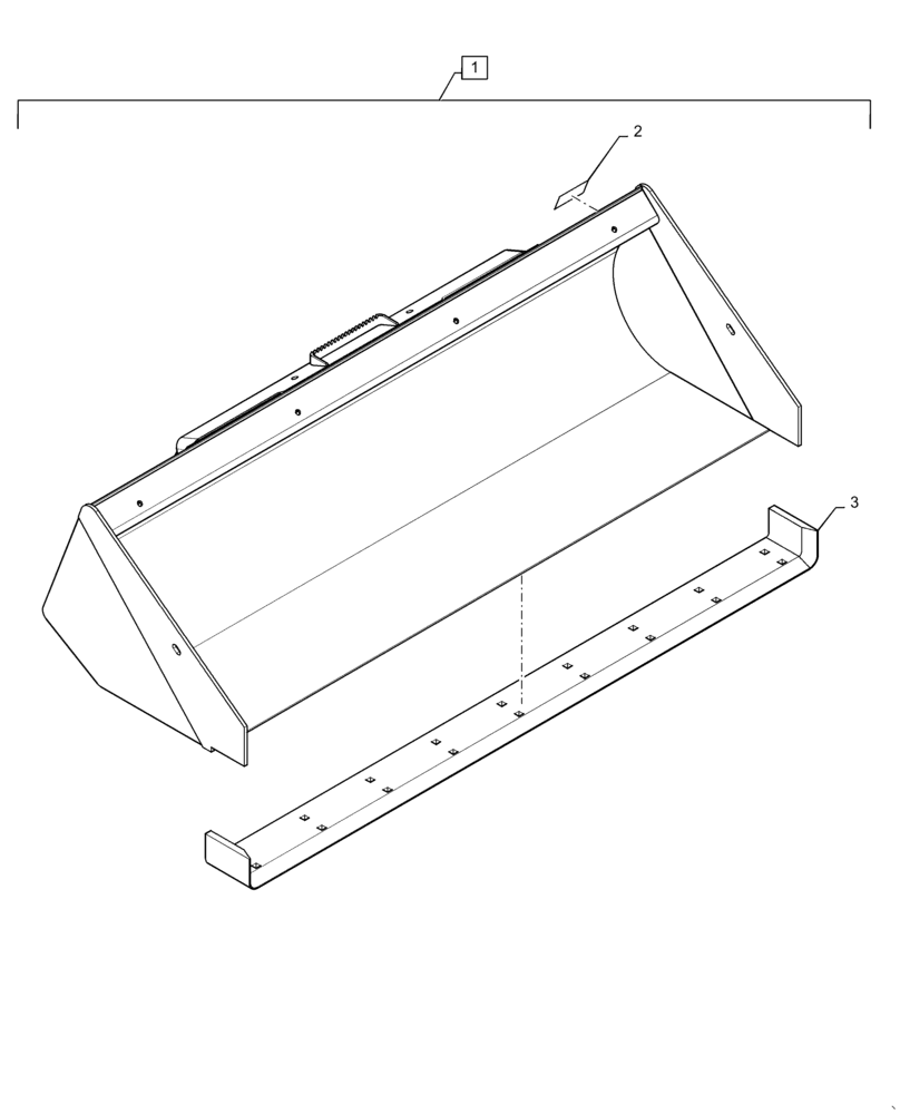 Схема запчастей Case TR270 - (82.300.AN[16]) - BUCKET, 78", HEAVY DUTY DIRT, GRAY (82) - FRONT LOADER & BUCKET