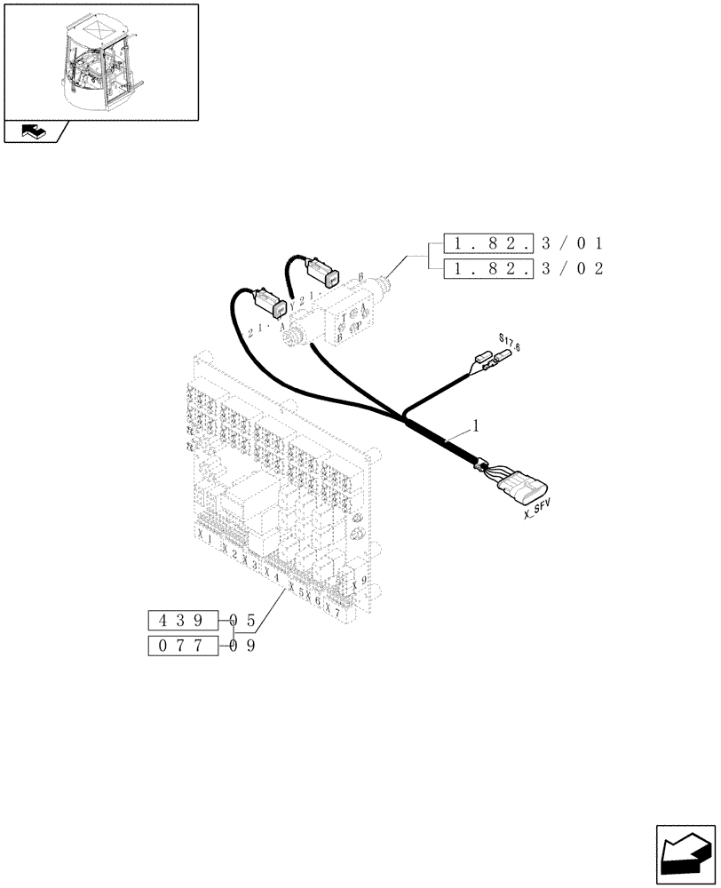 Схема запчастей Case 321E - (620[03]) - CAB: ELECTRICAL SYSTEM (18) - VARIATIONS