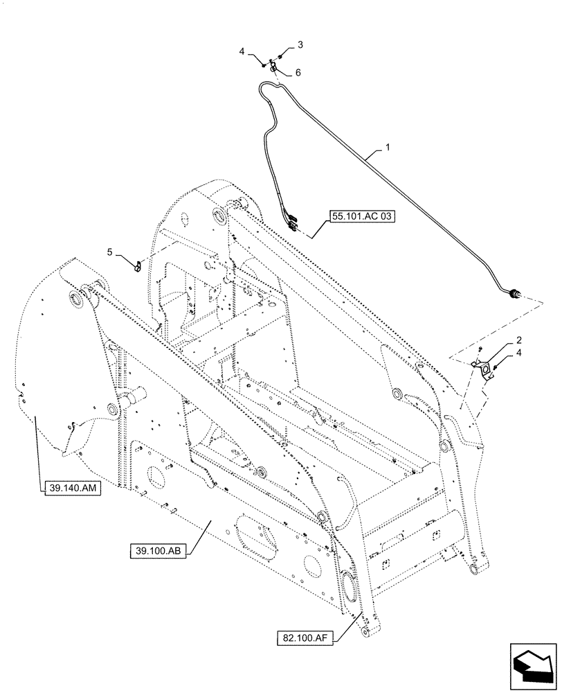 Схема запчастей Case SR270 - (55.512.030[02]) - W/ MULTIFUNCTION ELECTRICAL (55) - ELECTRICAL SYSTEMS