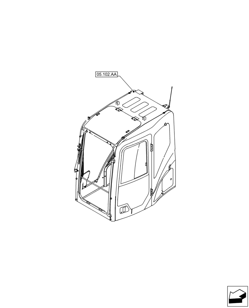 Схема запчастей Case CX210D NLC - (05.000.00[01]) - SECTION INDEX - MACHINE COMPLETION & EQUIPMENT (05) - SERVICE & MAINTENANCE