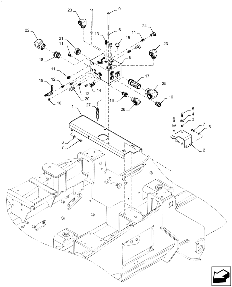 Схема запчастей Case 2050M LT PAT - (29.218.AO) - MANIFOLD VALVE (29) - HYDROSTATIC DRIVE