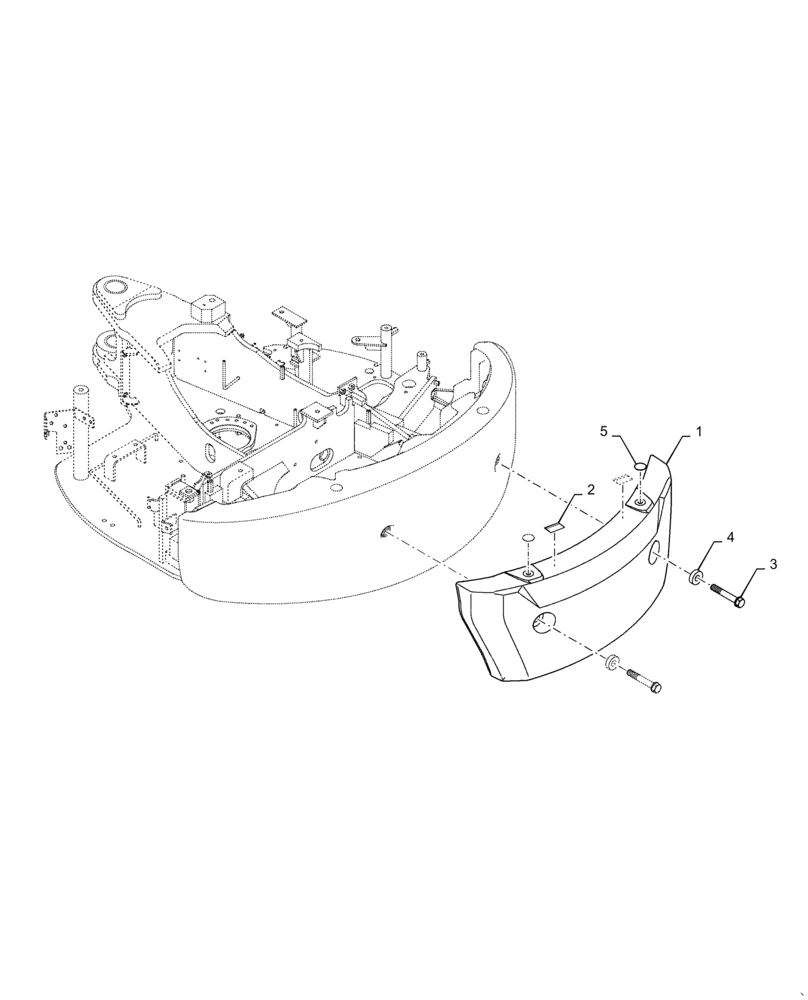 Схема запчастей Case CX36B - (39.140.AM[04]) - COUNTERWEIGHT, GAIN (39) - FRAMES AND BALLASTING