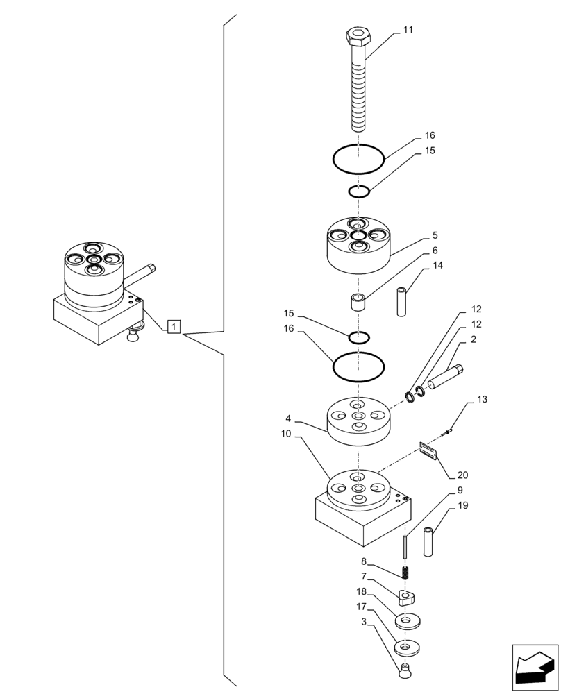 Схема запчастей Case CX210D NLC - (35.359.AW) - VAR - 461558 - VALVE, SELECTOR, CONTROL PATTERN SELECTION (35) - HYDRAULIC SYSTEMS