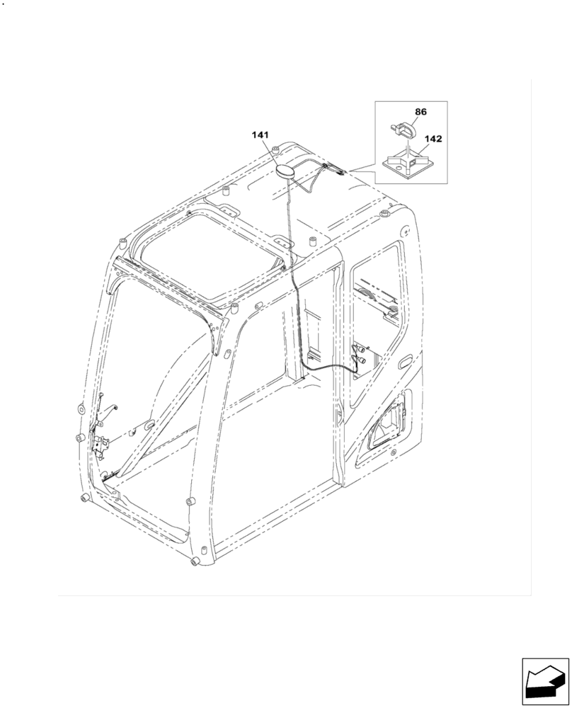 Схема запчастей Case CX350C - (04-038[00]) - ANTENNA (04) - ELECTRICAL SYSTEMS