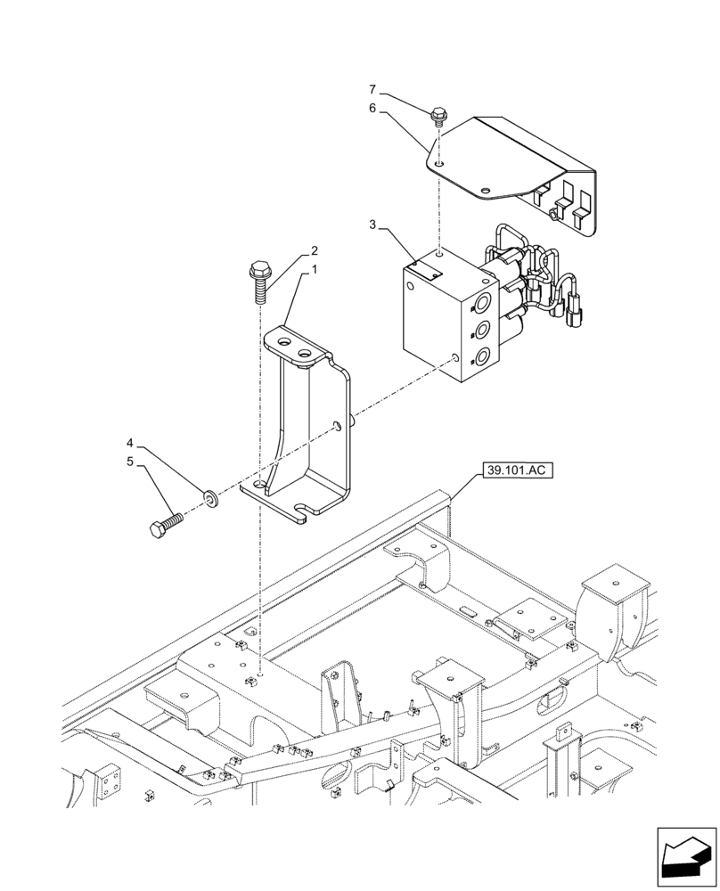 Схема запчастей Case CX210D LC LR - (35.357.AG) - PILOT VALVE, SOLENOID, BLOCK (35) - HYDRAULIC SYSTEMS