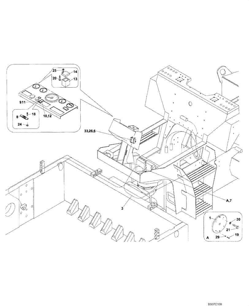 Схема запчастей Case SV212 - (55.408.02) - DIFFERENTIAL LOCK (HT, ANT-SLIP) - BSN DDD003017 (55) - ELECTRICAL SYSTEMS