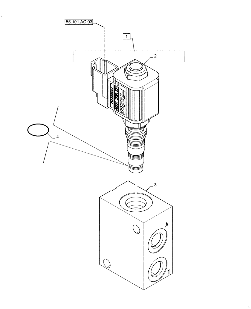 Схема запчастей Case SV280 - (35.701.BQ[02]) - RIDE CONTROL VALVE (35) - HYDRAULIC SYSTEMS