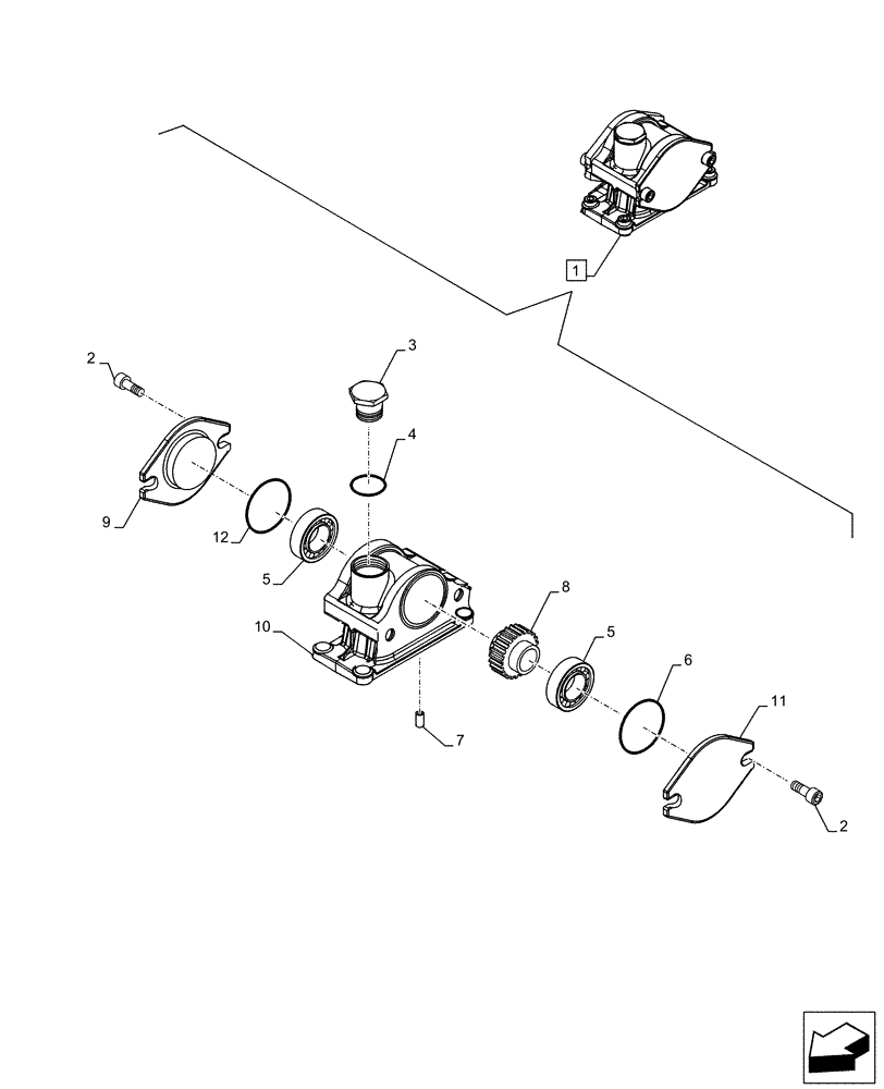 Схема запчастей Case CX210D LC LR - (35.106.AN[02]) - VAR - 461863, 461864 - HYDRAULIC PUMP, PTO, CLAMSHELL BUCKET, ROTATION, W/ ELECTRICAL PROPORTIONAL CONTROL, COMPONENTS (35) - HYDRAULIC SYSTEMS