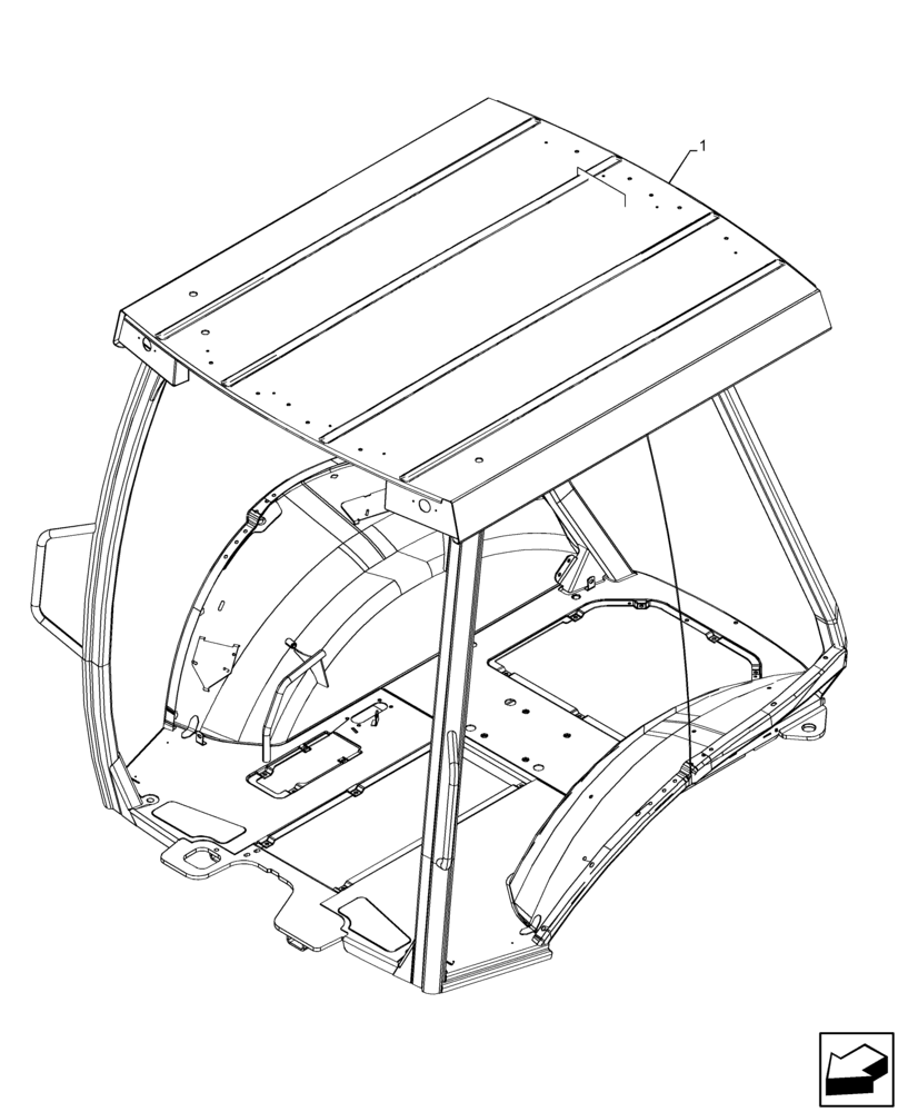 Схема запчастей Case 580N EP - (90.114.BG[01]) - VAR - 442082 - CANOPY, FRAME (90) - PLATFORM, CAB, BODYWORK AND DECALS