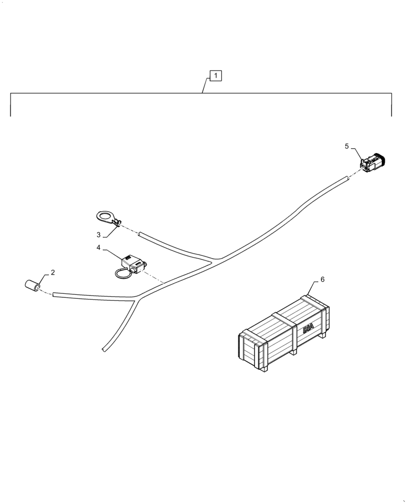 Схема запчастей Case 586H - (55.100.DP[03]) - HEATED CCV WIRE HARNESS (55) - ELECTRICAL SYSTEMS