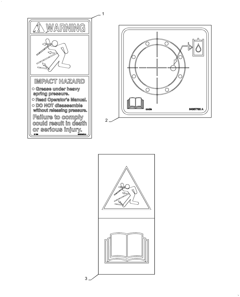 Схема запчастей Case TR310 - (90.108.AA[03]) - TRACK DECALS (90) - PLATFORM, CAB, BODYWORK AND DECALS