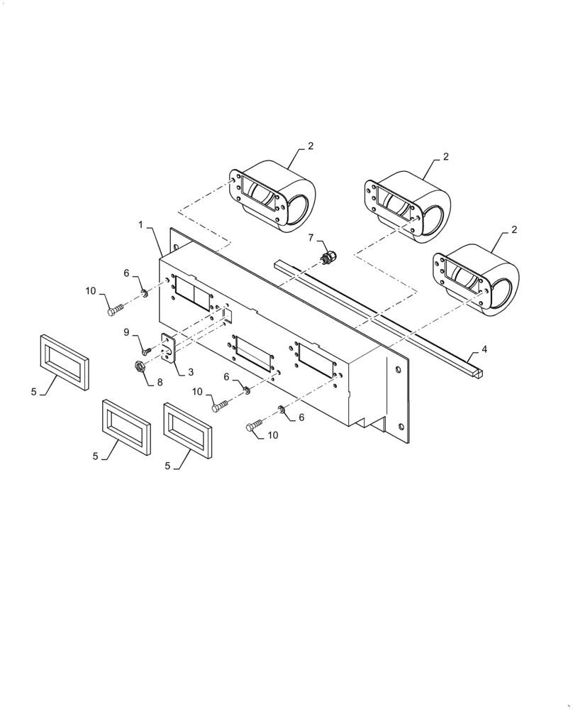 Схема запчастей Case DV210 - (50.104.02) - CAB AIR BLOWER ASSEMBLY (50) - CAB CLIMATE CONTROL