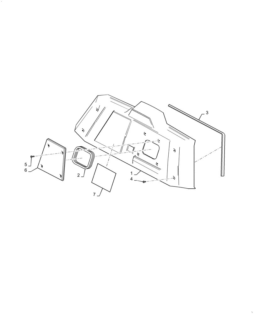 Схема запчастей Case DV210D - (90.119.AA) - COVER ASSEMBLY (90) - PLATFORM, CAB, BODYWORK AND DECALS