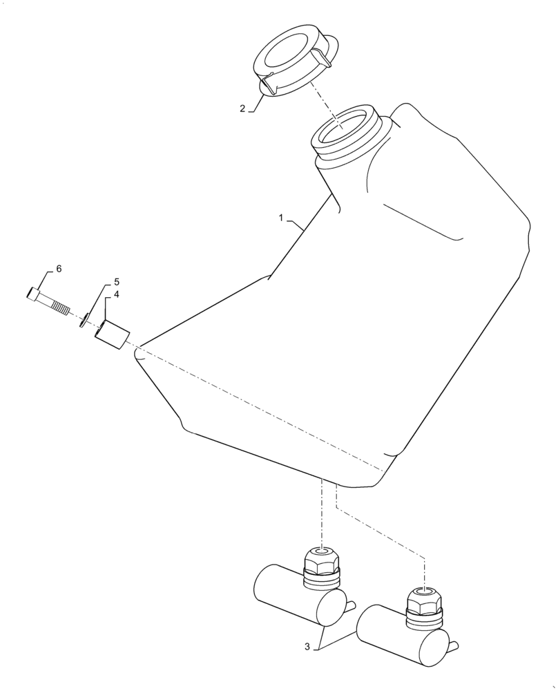 Схема запчастей Case DV210CD - (55.518.AT) - WINDSHIELD WASH RESERVOIR INSTALLATION (55) - ELECTRICAL SYSTEMS