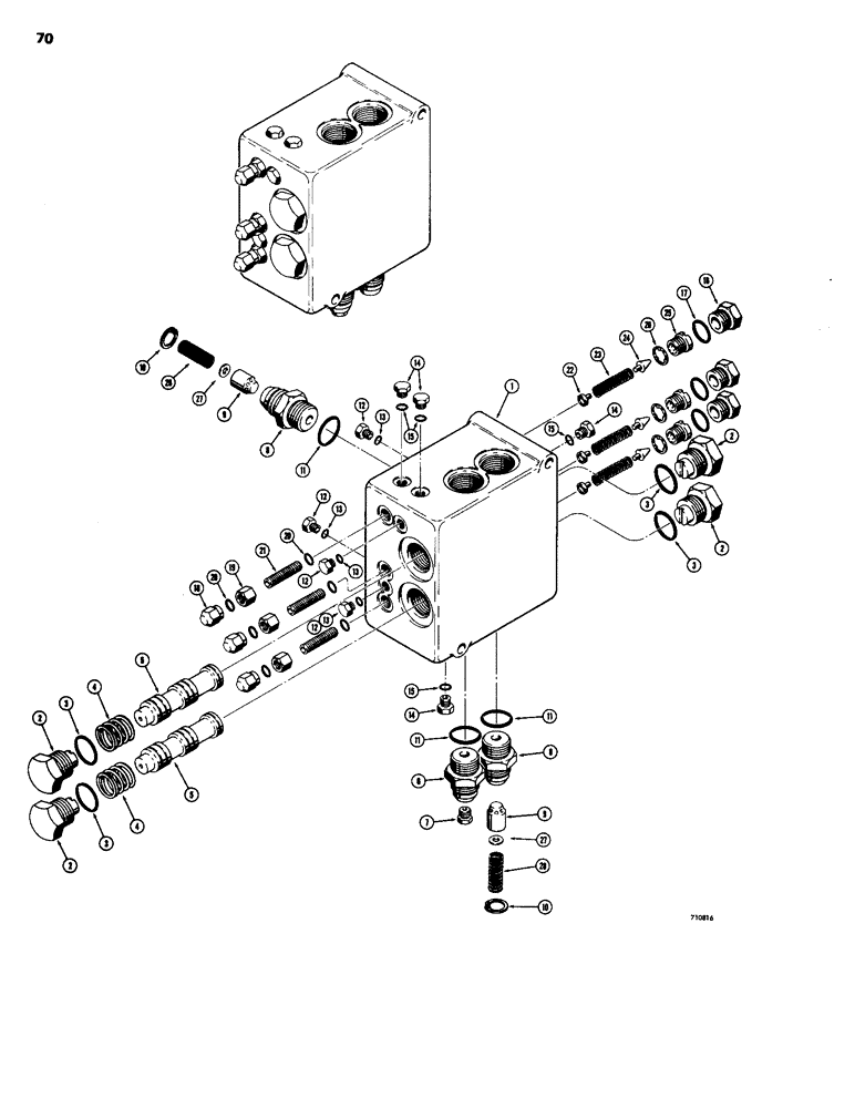 Схема запчастей Case 26B - (070) - D54561 HYDRA-GUIDE CONTROL VALVE 