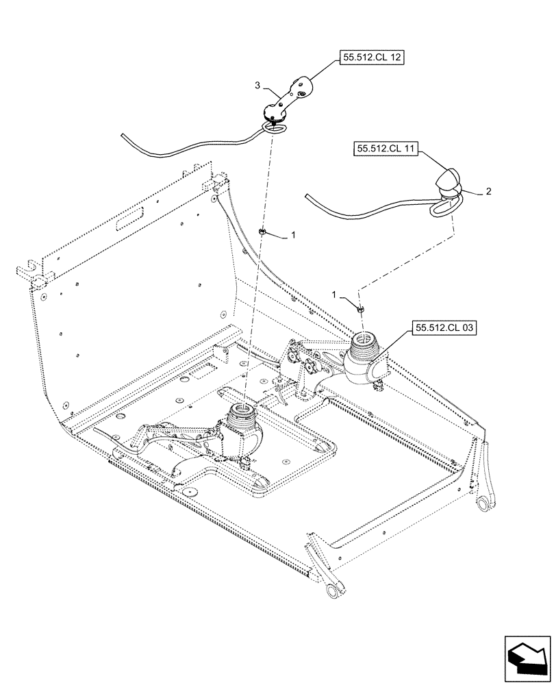 Схема запчастей Case SV280 - (55.512.CL[10]) - LEVEL 250 HANDLE GRIPS, E-H CONTROLS, W/O MULTI-FUNCTION ELECTRICAL CONTROL (55) - ELECTRICAL SYSTEMS