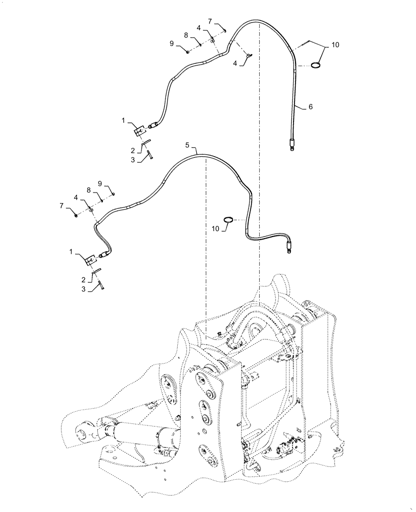 Схема запчастей Case 721F - (35.701.AD[02]) - COUPLER LINE INSTALLATION, XT (35) - HYDRAULIC SYSTEMS