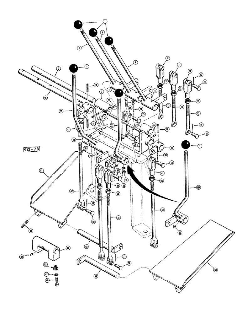 Схема запчастей Case 35 - (132) - INDIVIDUAL LEVEL AND BACKHOE CONTROL (35) WITH CASE,COMMERCIAL & CESSNA CONTROL VALVES 