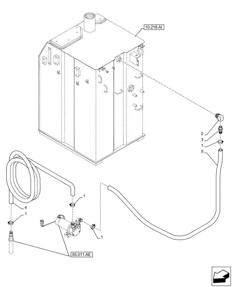 Схема запчастей Case CX300D LC - (10.210.AF) - VAR - 481257 - FUEL TRANSFER PUMP, SUPPLY LINES (10) - ENGINE