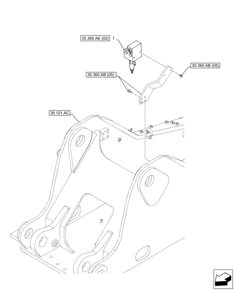 Схема запчастей Case CX250D LC - (35.360.AE[01]) - VAR - 461869 - SELECTOR, VALVE, HAMMER CIRCUIT, SHEARS, HIGH FLOW, W/ ELECTRICAL PROPORTIONAL CONTROL (35) - HYDRAULIC SYSTEMS
