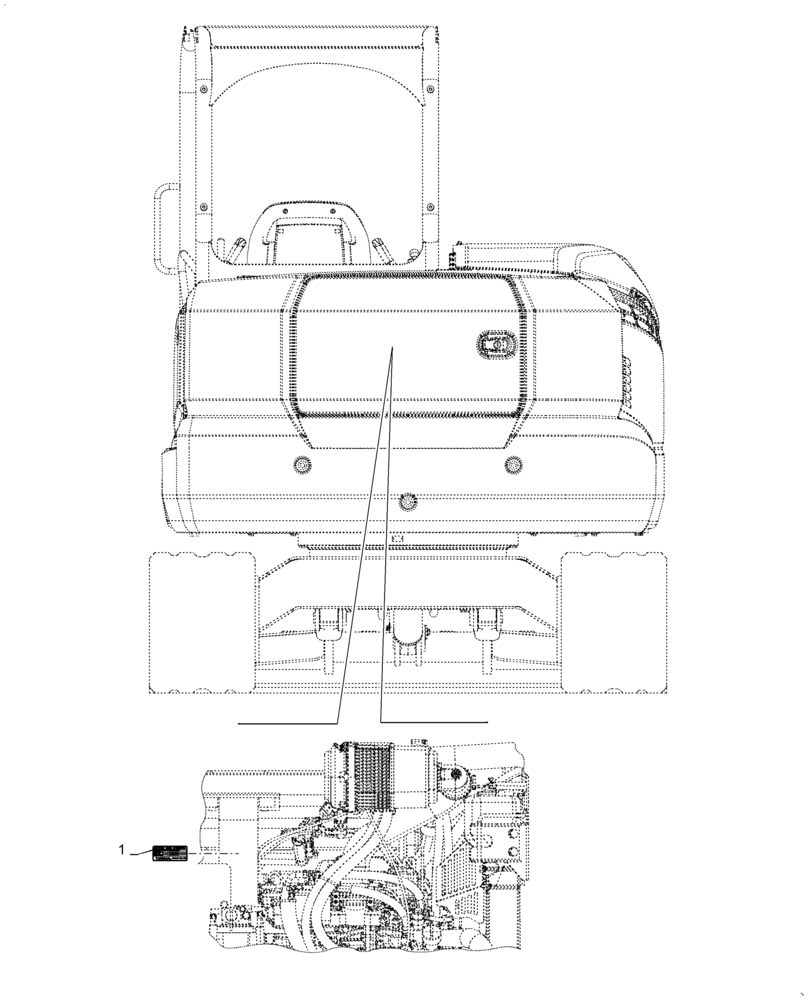 Схема запчастей Case CX36B - (90.108.AF[02]) - DECAL, ENGINE, COMMON (90) - PLATFORM, CAB, BODYWORK AND DECALS