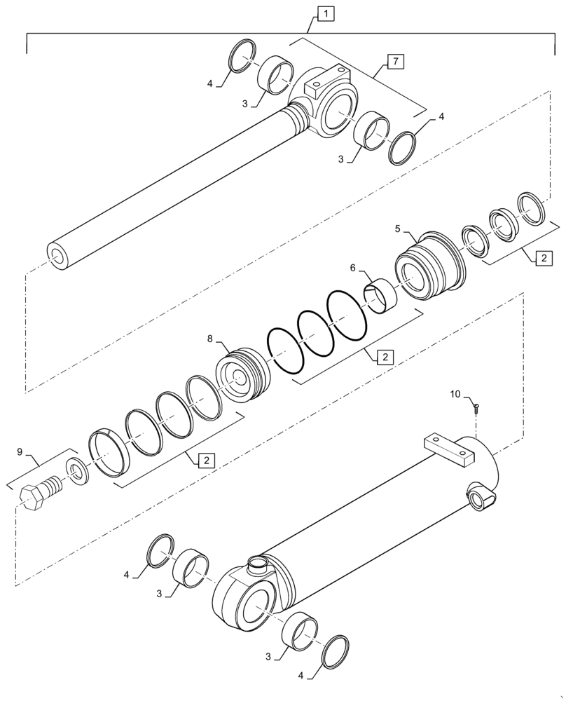 Схема запчастей Case 721F - (35.701.CB[01]) - TILT CYLINDER ASSEMBLY, Z BAR (35) - HYDRAULIC SYSTEMS