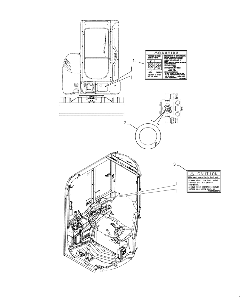 Схема запчастей Case CX31B - (90.108.AC[13]) - DECAL, NIBBLER & BREAKER, CAB (90) - PLATFORM, CAB, BODYWORK AND DECALS