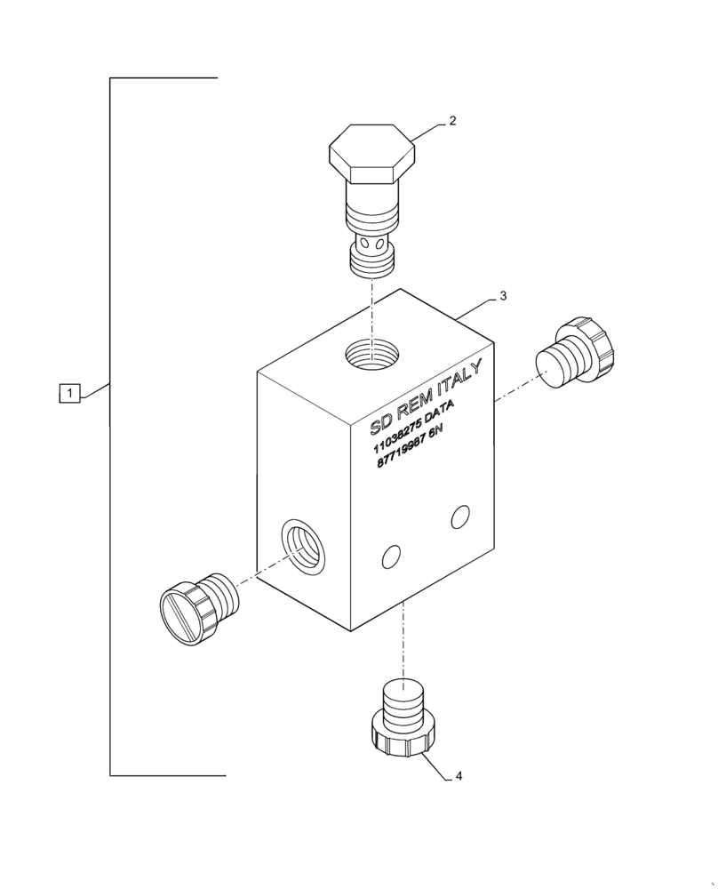 Схема запчастей Case 721F - (41.200.AG) - PVFC VALVE ASSEMBLY (41) - STEERING