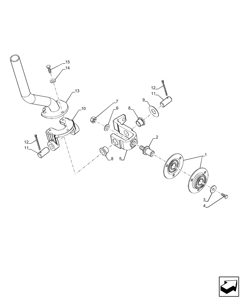 Схема запчастей Case 590SN - (35.724.AE[03]) - VAR - 423080 - CONTROL, LOADER BUCKET, LEVER, GEAR PUMP (35) - HYDRAULIC SYSTEMS