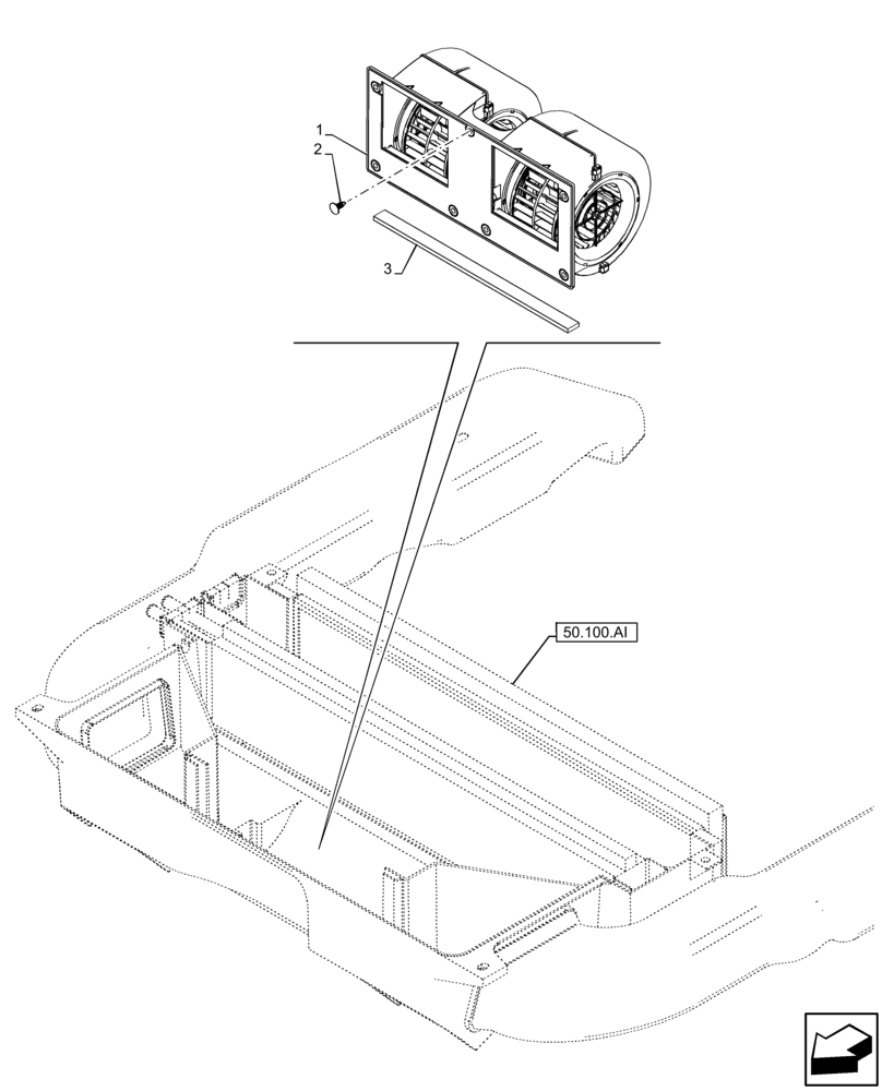 Схема запчастей Case 580SN - (55.050.AR) - VAR - 747853, 747854, 747855 - CAB, HEATER, BLOWER (55) - ELECTRICAL SYSTEMS