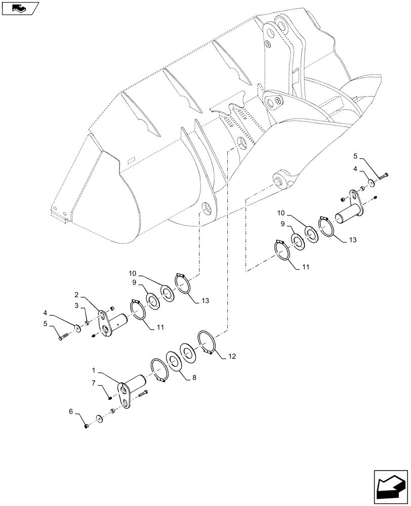 Схема запчастей Case 721F - (82.300.AY) - BUCKET ATTACHMENT, Z-BAR & XR (82) - FRONT LOADER & BUCKET