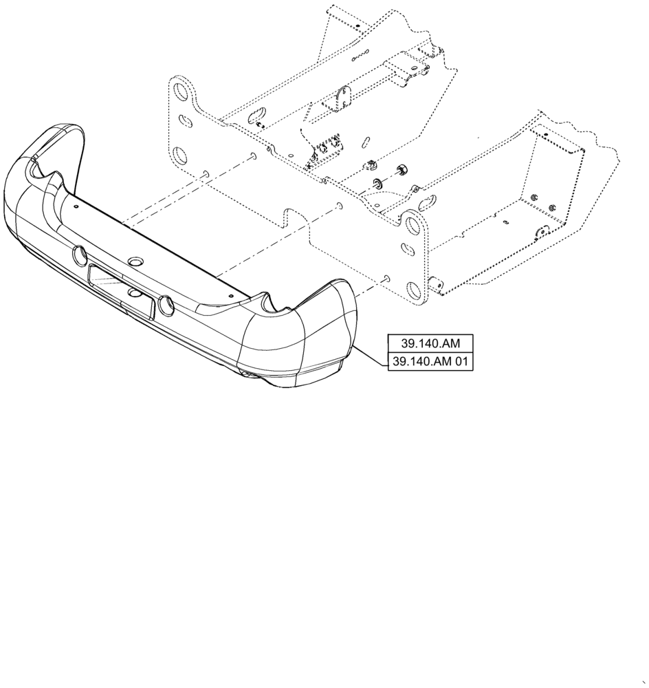 Схема запчастей Case 721F - (00.000.39[01]) - PICTORIAL INDEX - COUNTERWEIGHT (00) - GENERAL & PICTORIAL INDEX