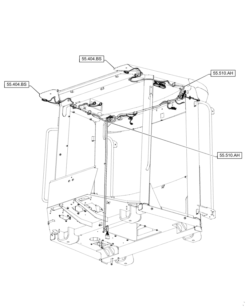 Схема запчастей Case 621F - (00.000.55[04]) - PICTORIAL INDEX - ELECTRICAL SYSTEMS (00) - GENERAL & PICTORIAL INDEX